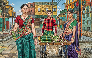 देसी पत्नी ने धोखा दिया तो उसके पति ने सब्जी बेचने वाली महिला को चोद डाला