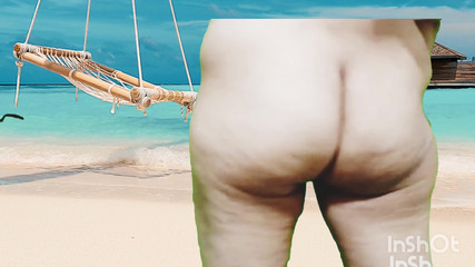 गांव की हिजाब लड़की समुद्र तट पर यौन सुख का आनंद लेती है