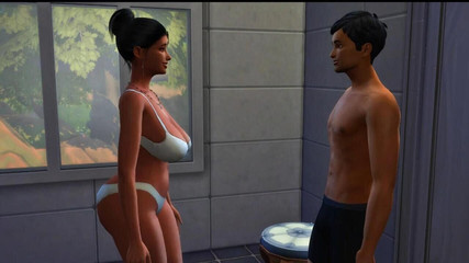 बाथरूम साफ़ करने में मेरी सौतेली माँ की मदद करना