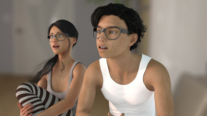 मेरी सौतेली बहन के साथ अकेले घर पर छुट्टियाँ - उलझी हुई