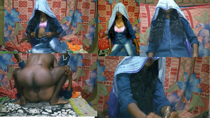 पति पत्नी को चौड़ी जींस पैंट पहनाता है